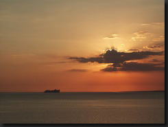 Coucher de soleil sur le port de Marseille